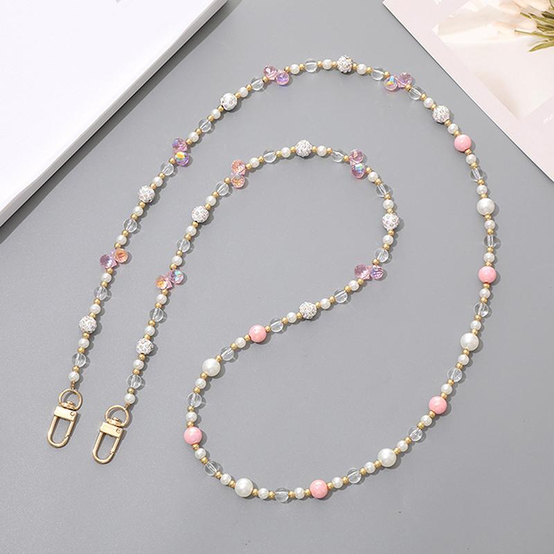 Portable Beaded Pearl Strap Mobile Phone Lanyard Anti-Lost 120Cm Doll Chain Sling Diy Shoulder Strap Mobile Phone