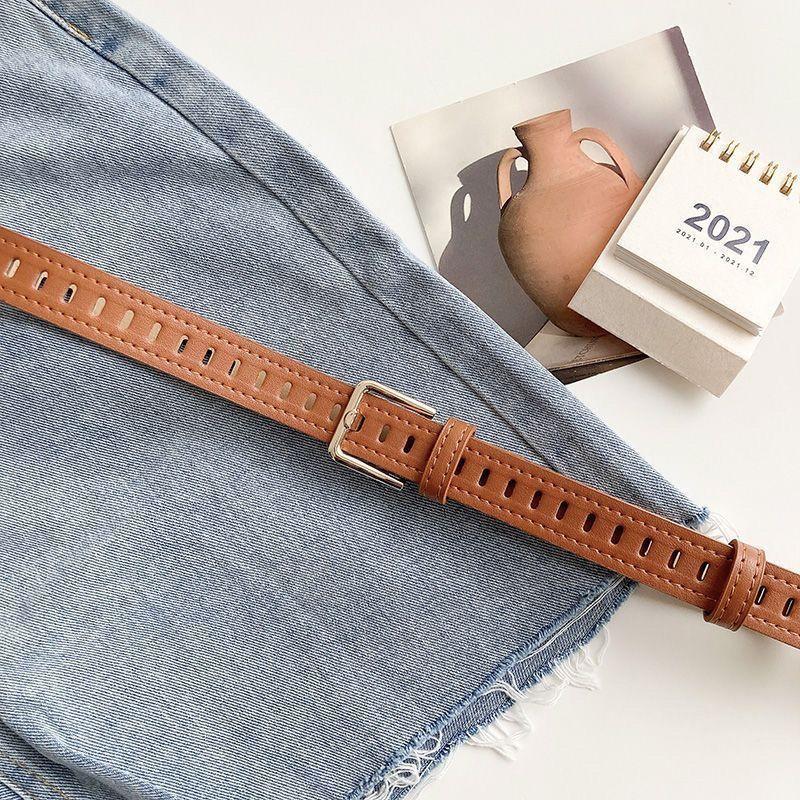 Belt Women's Retro Versatile Trendy Belt Summer New Instagram Style Small Crowd Waist Closing Jeans Belt Women