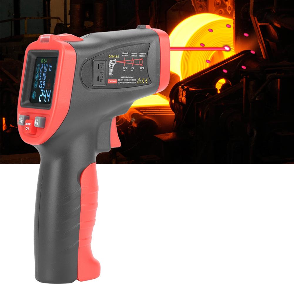 50 Celsius 650 Celsius  HandHeld Industrial Digital NonContact Infrared Thermometer with KThermocouple
