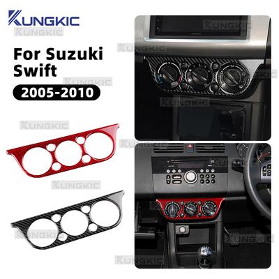 Real Soft Carbon Fiber Sticker For Suzuki Swift ZC31S/ZC32S 2005 2006 2007 2008 2009 2010 LHD RHD Car Central Control AC Frame