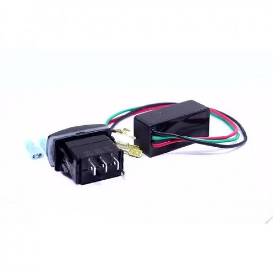 ATV UTV Turn Signal Kit Rocker Switch Blinker SPDT Green LED With Flasher Module