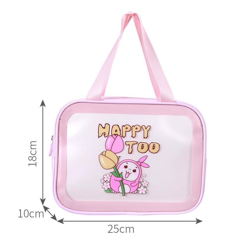 

Storage Cosmetics Bag Toiletry Bag Pvc Large Capacity Neat Practical Portable M розовый