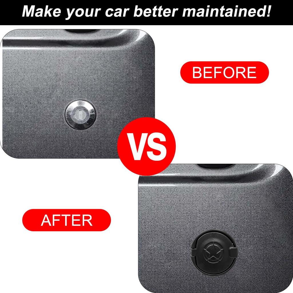 Car Door Lockhole Protect Cover Trim For Jeep Wrangler TJ JK JL Gladiator JT Keyhole Antirust Cap Exterior Parts Accessories
