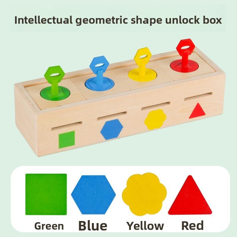 Wooden Shape Sorting Toy For Kids Educational Geometry Brain Teaser Puzzle