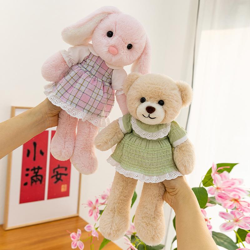 Jenny Series Plush Doll: Bear & Rabbit Clothing Style, Perfect Children's Gift & Companion