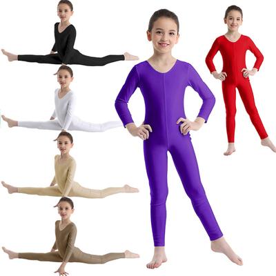 Dětské Dívčí Stylové Oblečení Balet Dlouhé Rukávy Gymnastika Trikotový overal Taneční oblečení