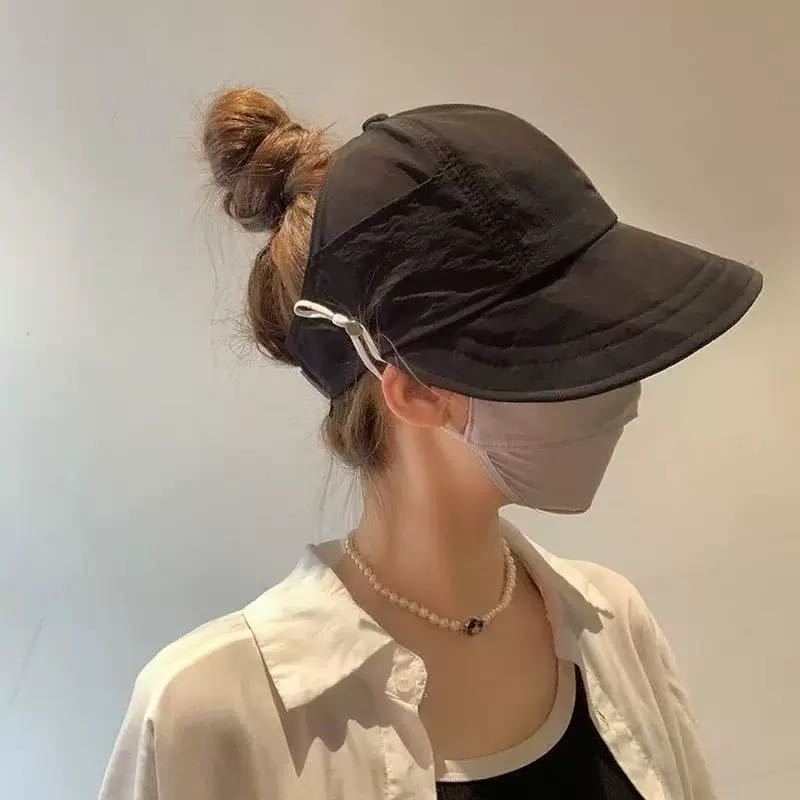 Spring Summer Autumn Baseball Ruth Sunscreen Hat Face Cover Sun Hat UV Protection Vinyl Sun Hat Versatile bucket hat Women
