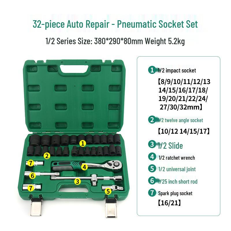Multifunctional Ratchet Wrench Socket Set for Auto Repair & Maintenance