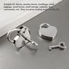 4sets Metal Mini Padlock with Key Silver Diary Lock Decorative Love Lock  For Jewelry Box