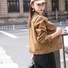 Koreańska Moda Styl Hong Kongu Jeansowa Kurtka Jesień Zima Dżinsowa Kurtka Damskie Bluzki Krótkie Kurtki Jednolity Kolor Luźne Ubrania