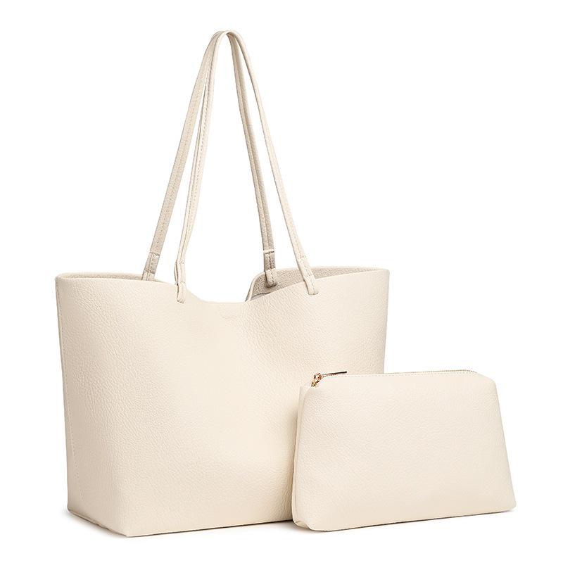 Women's Large Soft PU Mother-Child Shoulder Tote – Niche Fashion, Spacious Design
