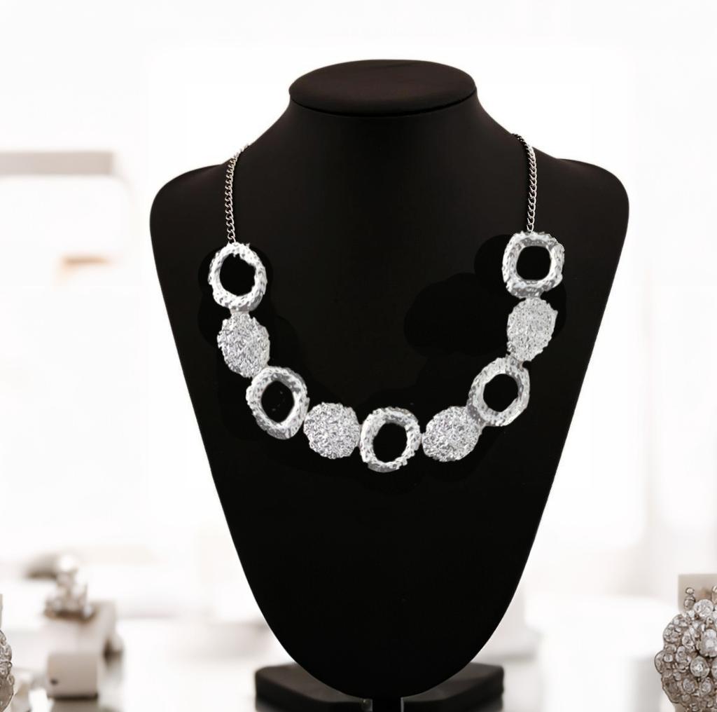 Personalized Exaggerated Necklace, Concentric Ring Fashion Alloy Accessories
