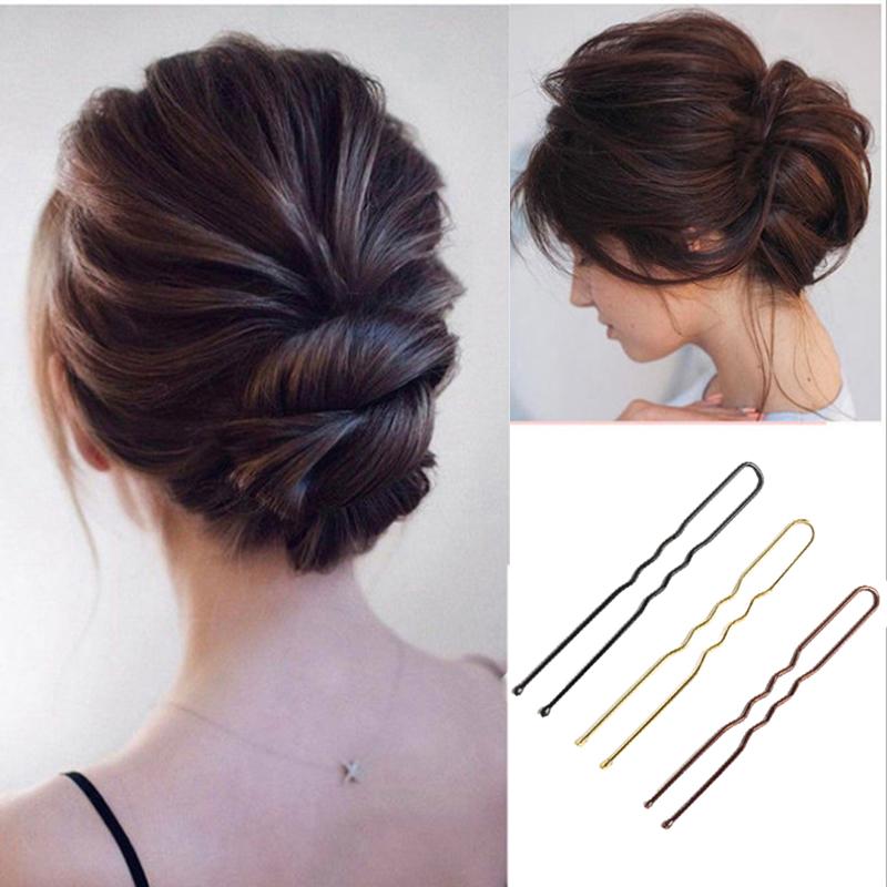 6cm U-förmige Legierung Haarnadeln Wellenförmige Haarspangen Einfache Metall Haarklammern Barrettes Brautfrisur Designwerkzeuge Haarnadeln