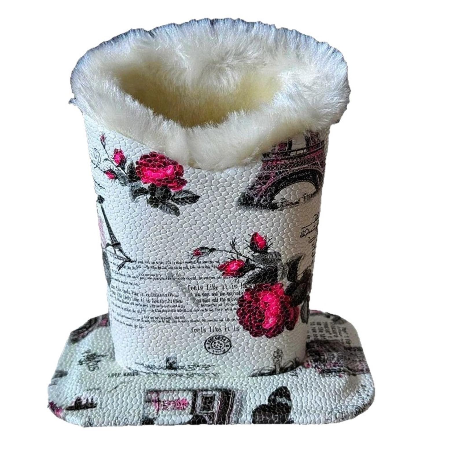 

Плюшевый держатель для очков Кожаная подставка для демонстрации очков Тканевый держатель для карандашей Стильное минималистичное решение для хранения очков One Size белый