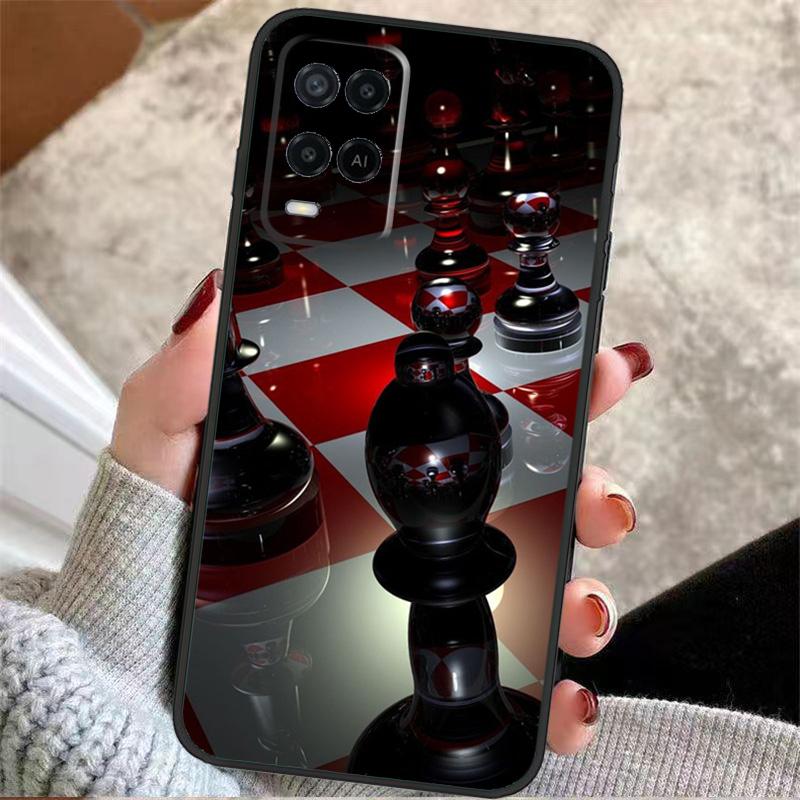 

Chess Pieces Case For Oppo A5 Pro A38 A58 A78 A98 A54 A74 A94 A18 A57 A17 A77 A80 A60 A40 A96 A76 A16 A15 OPPO A16
