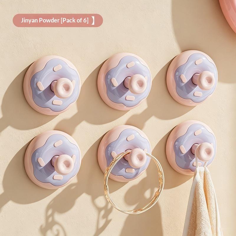Suction Cup Hook, No Punching Hole, Hanging Clothes Hook Behind The Door, Bathroom Strong Load-Bearing, No Trace, Bathroom Cute