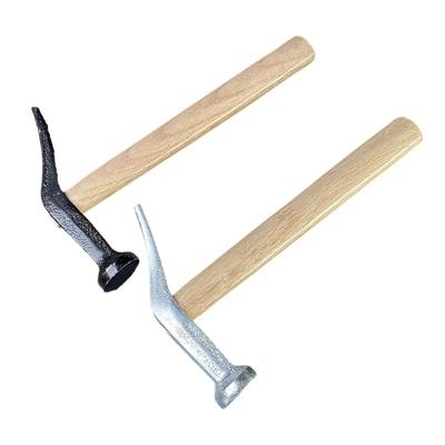Feito à mão Todo em aço Reparo Sola e Cabedal Martelo de Sapato Ferramenta de Percussão para Reparo de Couro Cabo de Madeira Quebra-Janelas Martelo de Pregos