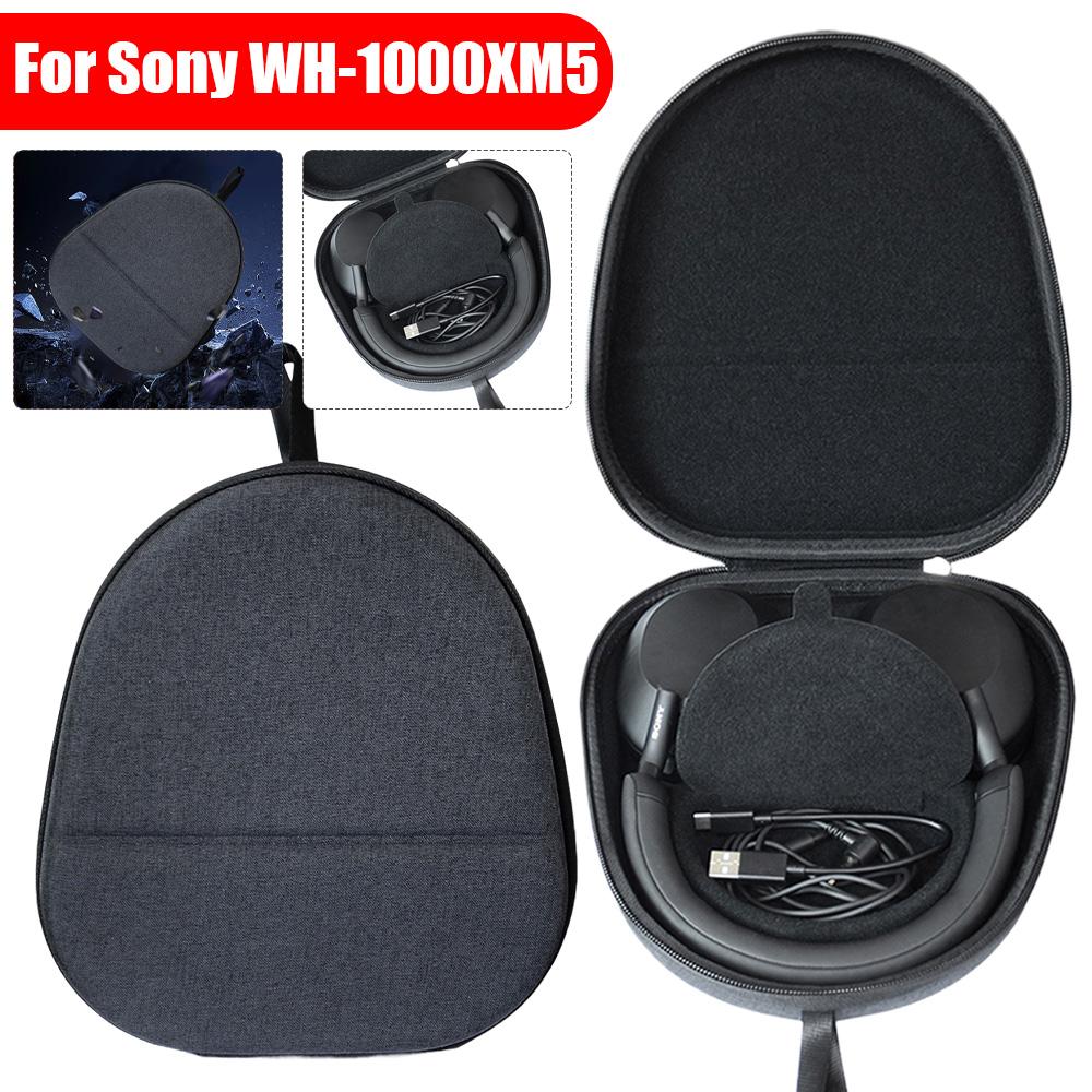 EVA Carrying Case for Sony WH-1000XM5 Headphone Bluetooth Headset Storage Bag Hard Case Anti-Scratch Travel Protective Case Box