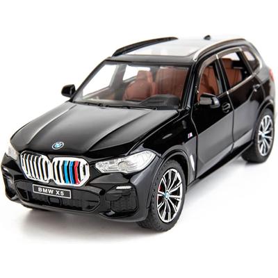 1/24 בקנה מידה 1/24 BMW X5 SUV דגם רכב צעצוע, סגסוגת אבץ משוך אחורה מכונית צעצוע עם קול ואור לילדים ילד ילדה מתנה