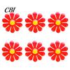 Outdoor Metal Flower Decor 6Pcs Flowers Wall Decor, Sunflower Ornament Art, Waterproof Art Hanging Decoration Garden for Outside Indoor Patio,