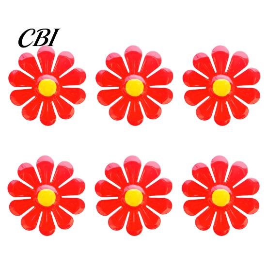 Outdoor Metal Flower Decor 6Pcs Flowers Wall Decor, Sunflower Ornament Art, Waterproof Art Hanging Decoration Garden for Outside Indoor Patio,