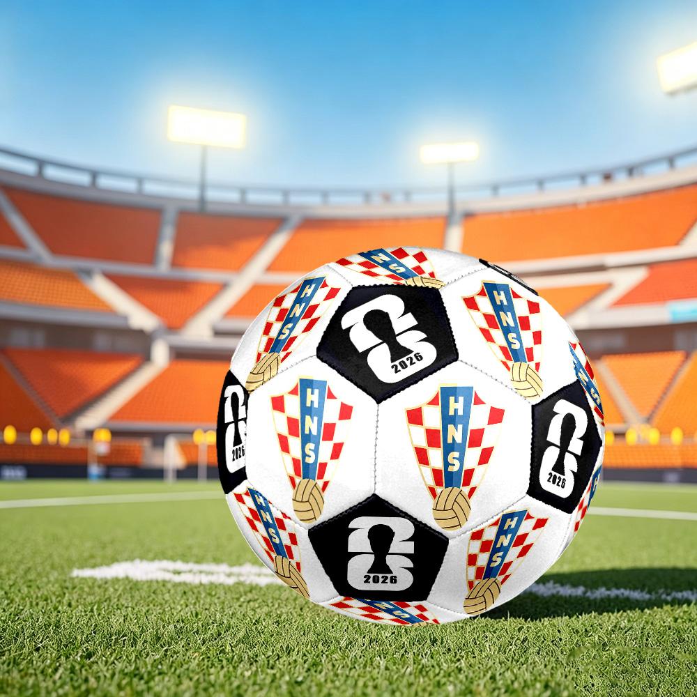 1 Stück Kroatischer Fußball Größe 5 Fußball Professioneller Spiel-Trainingsfußball Indoor & Outdoor Sportball Vereins-Trainingsball Leicht Durable y6