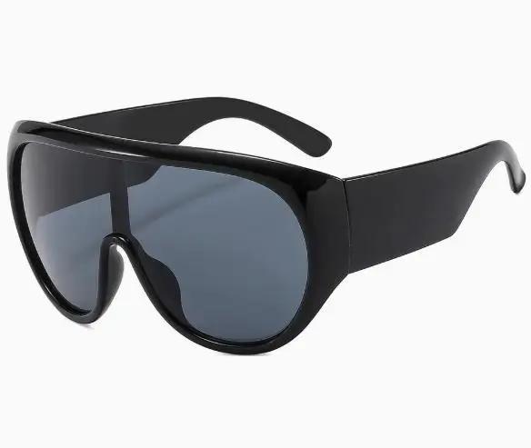 Retro Okulary Przeciwsłoneczne Aviator z Dużą Oprawką dla Kobiet Y2K Street Photography Spersonalizowana Moda Punkowe Okulary Męskie Trend UV400