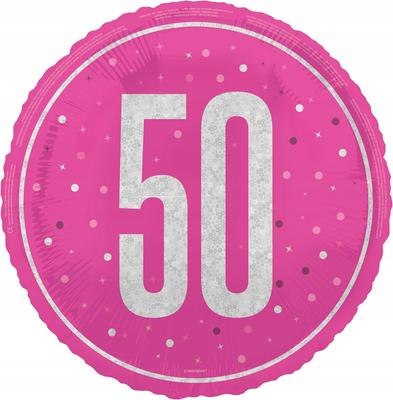 Pink Shiny Foil Balloon 50th Birthday Gift Party Decoration 45cm