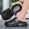 2025 summer new hole shoes men's outdoor casual cool slippers wearing Korean version of beach shoes fashion slippers men