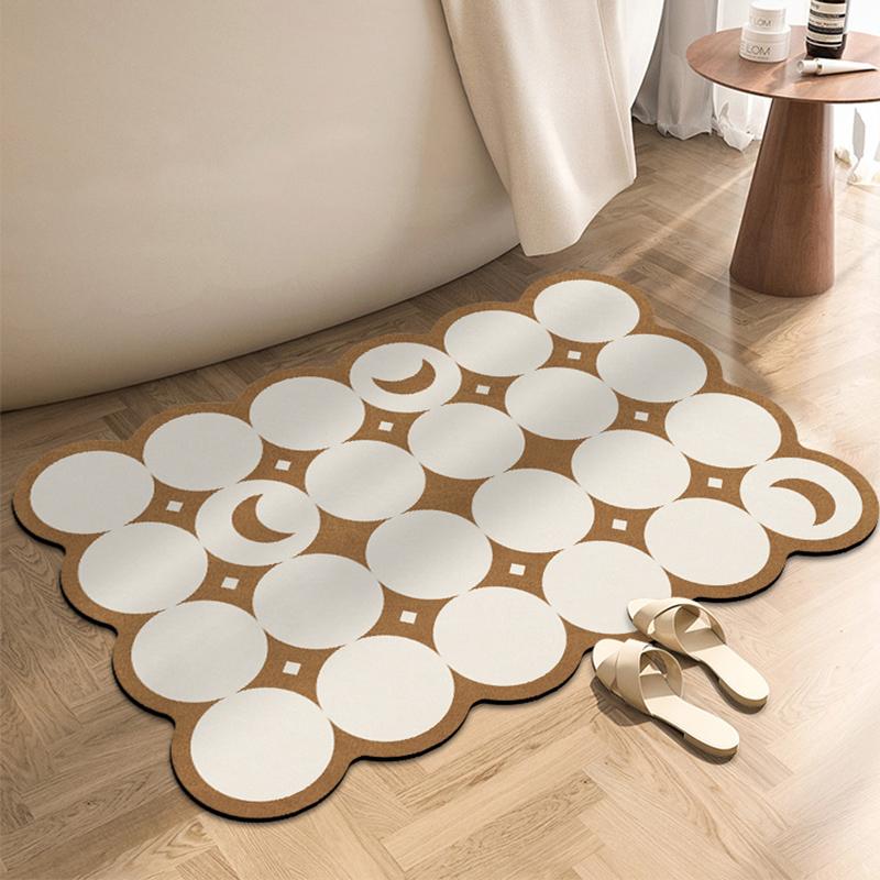 Luxury Diatomite Bathroom Shower Bath Mat Absorbent Foot Mats Non-slip Quick Dry Toilet Rugs Carpet Doormat Washable