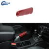 Console Center Handbrake Decor Rim for Jeep Wrangler JL JT 18+ Red Carbon Fiber