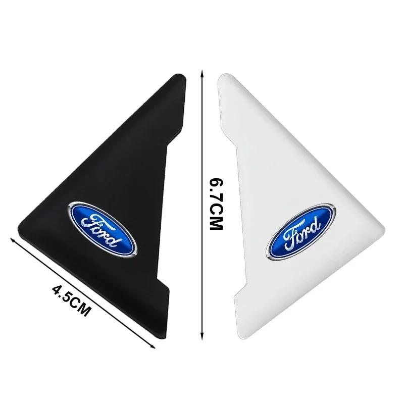 2PCS Silicone Car Badges Door Corner Cover Bumper Crash Scratch Protector for Ford Mustang Mk3 Mondeo Mk4 Fiesta Focus 2