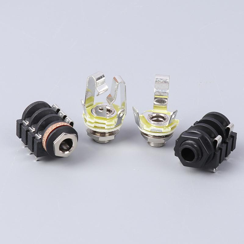 Rean Trs Stereo 6.35Mm Metal Female Jack 3 Pole Nys230 Audio Panel Mounting Socket 1/4" Ts Mono Jack Pcb Socket Nys215