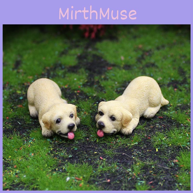 Garden Resin Pet Figurine With Labrador Indoor Decoration Accessories