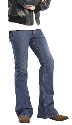 Lee American Standard Jeans Denim Size Size W28 Bell-Bottom Pants, 202, Men's, Blue,