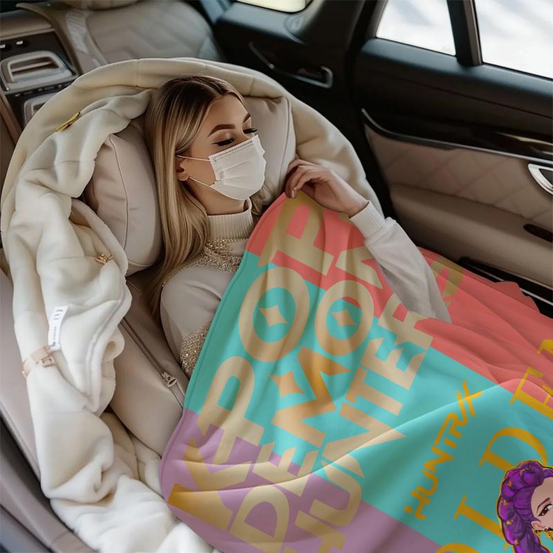 Manta de Cazadores de Demonios K-Pop Manta Caliente de Franela de Anime Regalo para Fans Adecuada para Ocio en Casa Camping Viajes Manta Multifuncional
