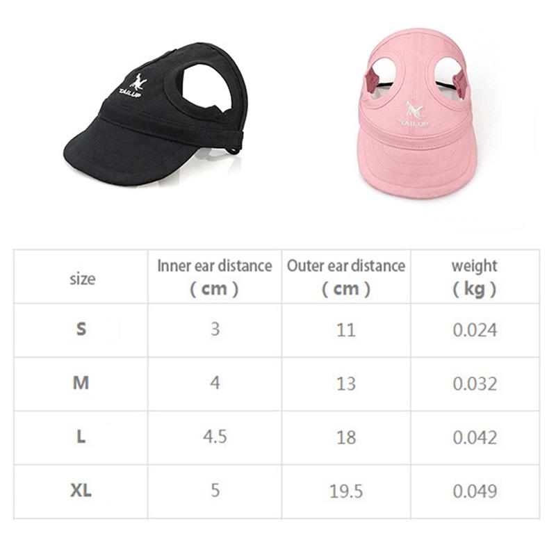 Cappellino da Baseball Regolabile per Cani con Fori per le Orecchie per Chihuahua Bulldog Francese Sport all'Aperto Cappello Parasole per Animali Domestici Visiera per Cucciolo