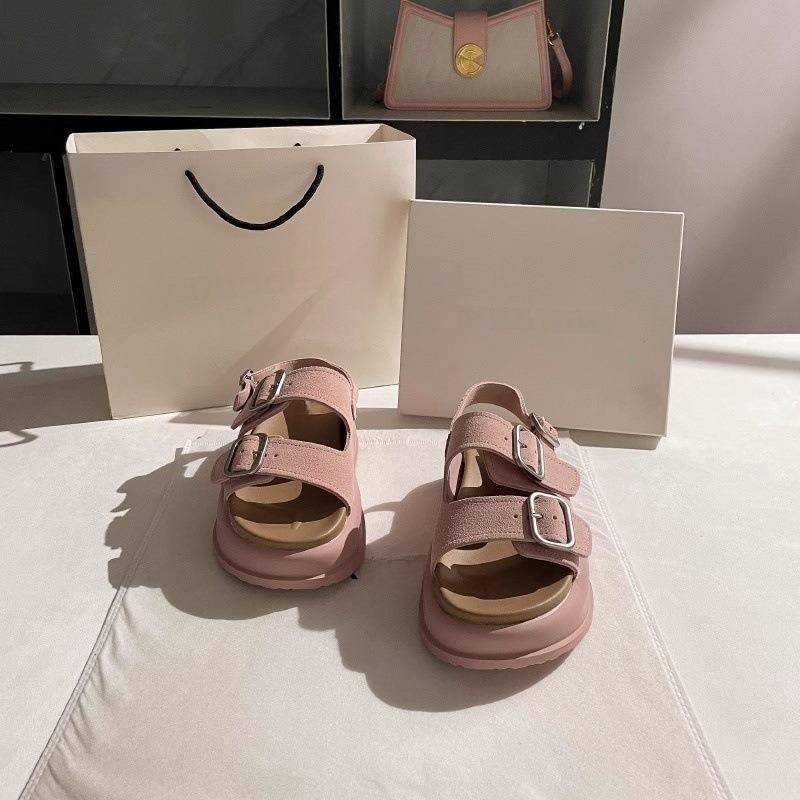 Leather Version~ Retro Platform Sandals for Women's Summer New Fashion Soft-soled College Beach Sandals for Women
