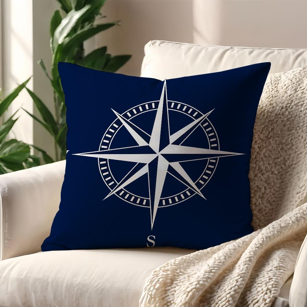 NNordic Dark Blue Nautical Collection cushion cover For Pillow Printing Sofa Decoration Home Car Room Office Nordic Simplicity