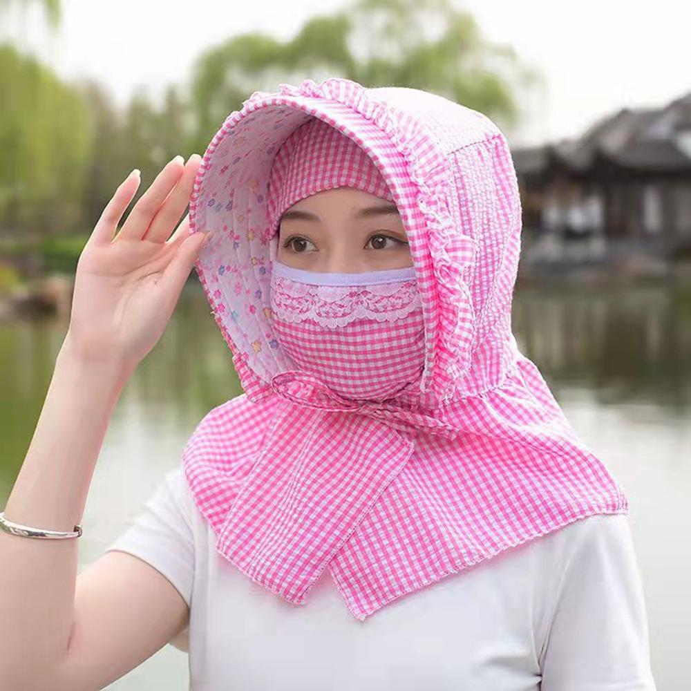 

Wide Brim Bucket Hat Sunscreen Panama Balaclava Hat New Sun Hat Outdoor світло-рожевий колір