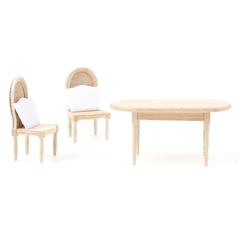 

1:12 Dollhouse Miniature Dining Table Chair Set Doll House Kitchen Furniture Toy