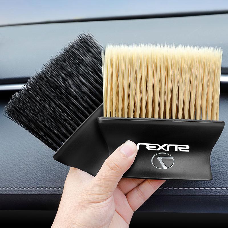 Car Interior Sweeping Dust Soft Brush Cleaning Tool Valve Cap For Lexus F SPORT ES RX NX LS UX LX GS LM IS250 IS300 RX350 ES300H
