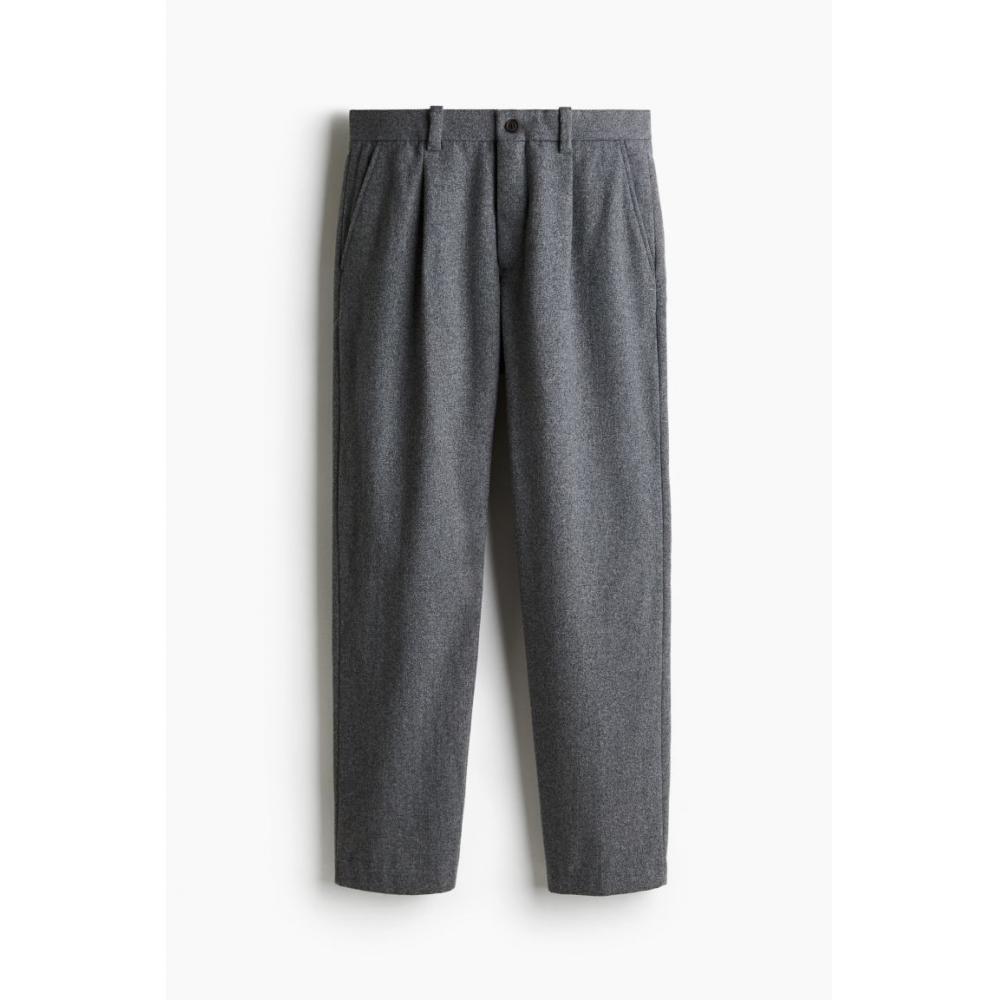 H M Felted Pants Regular Fit Grey