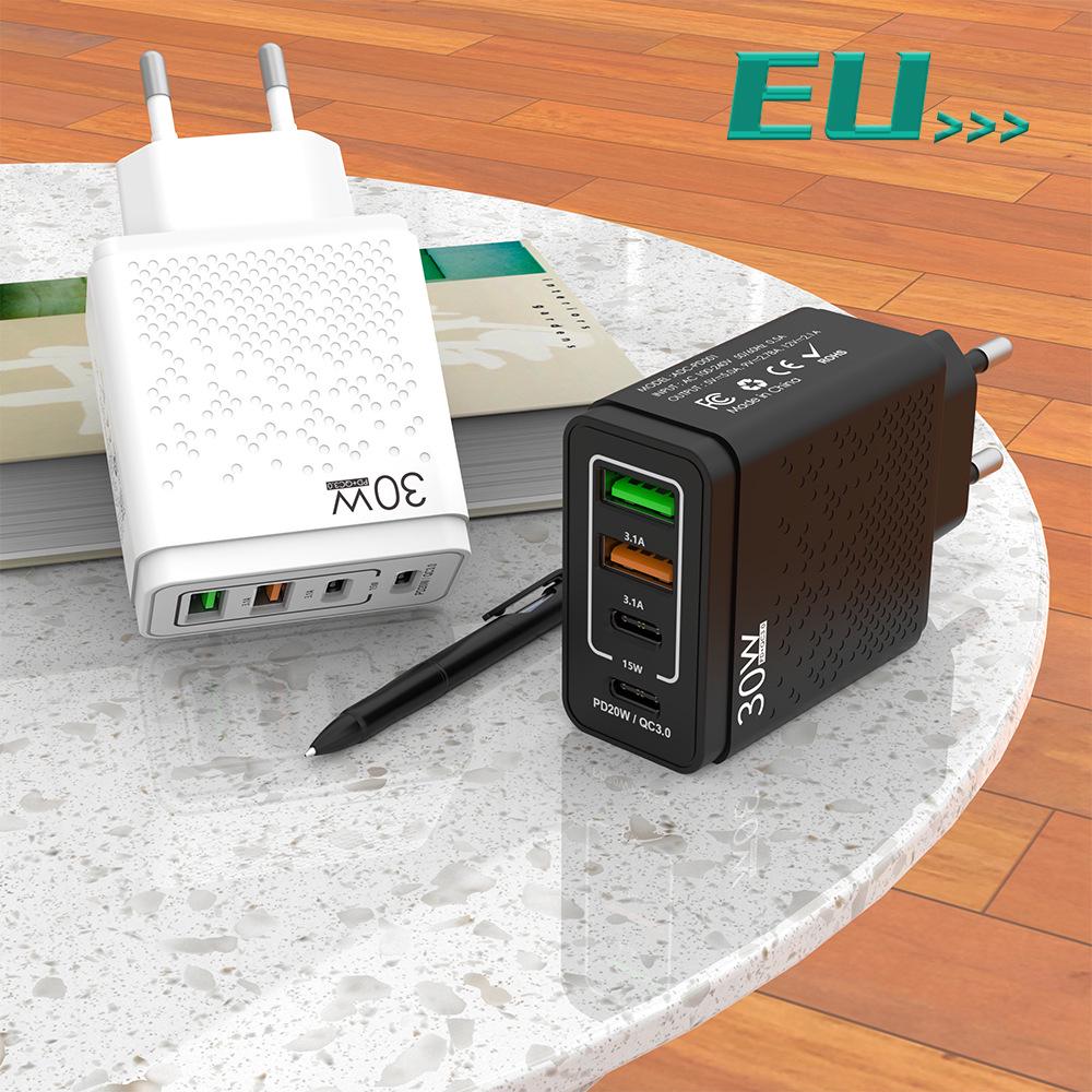 Mobile PD Fast Charger 2PD Multi-Port QC3.0 30W