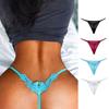 Women's Sexy Embroidered Thong Ultra Thin Peach Hip Thong Panties Underwear G-string Lingerie