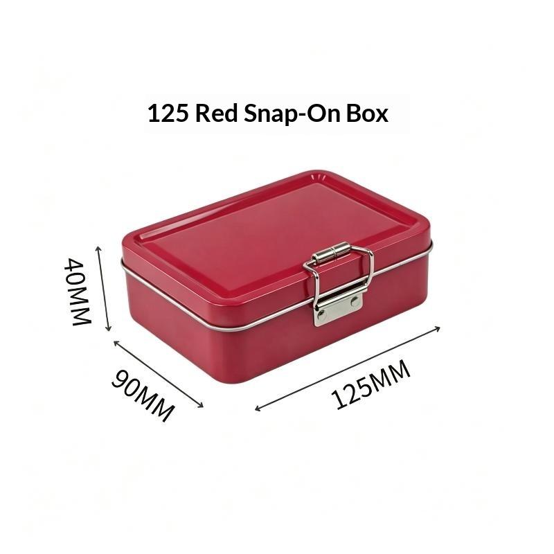 Flip Cover Buckle Metal Tin Box Solid Color Sealed Dustproof Storage Container for Small Fishing Accessories Craft DIY Materials