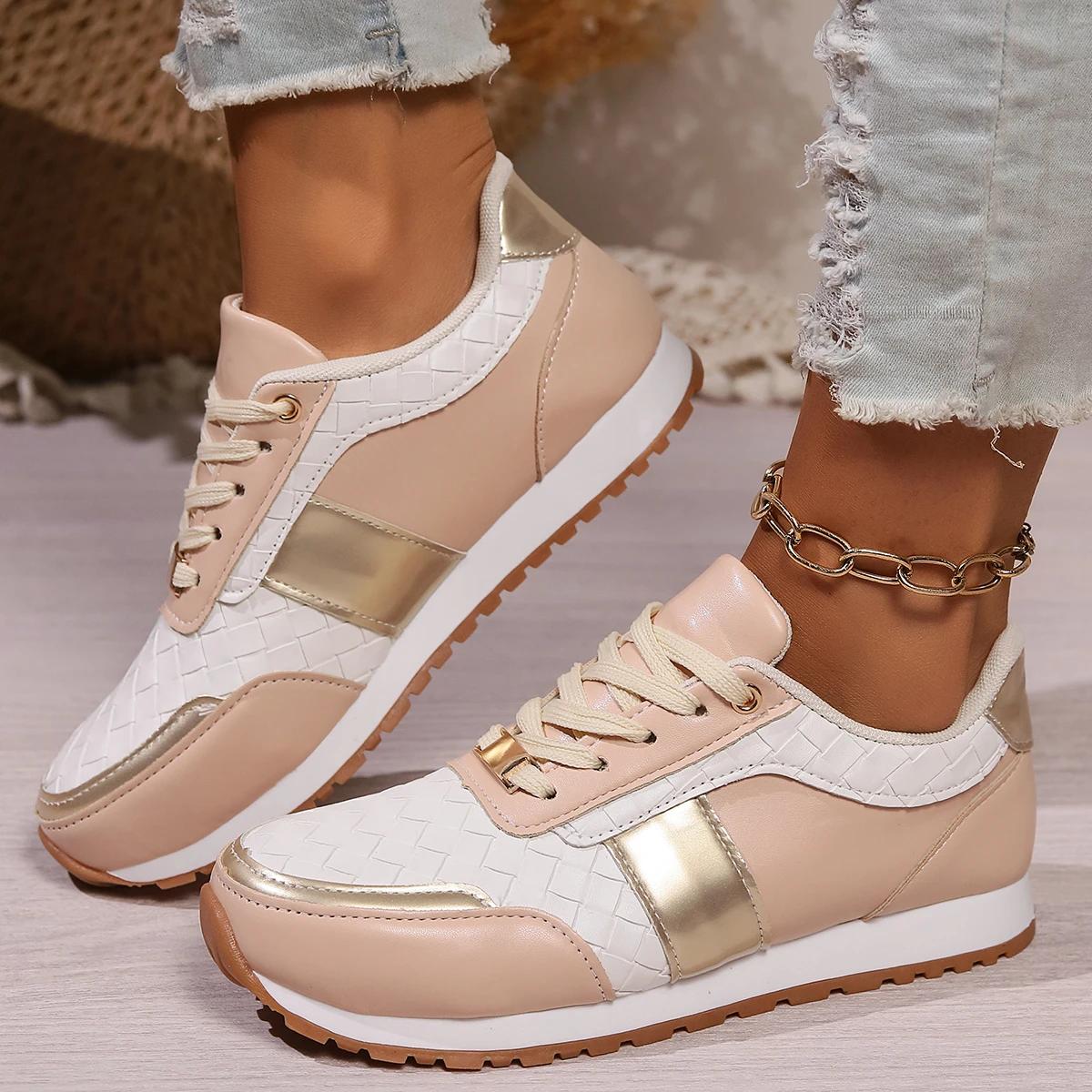 

Fashion Women Sneakers Fashion Comfortable Casual Lace-Up Sneakers Women Spring Autumn Walking Running Shoes for Women Zapatos De Mujer 36 белый