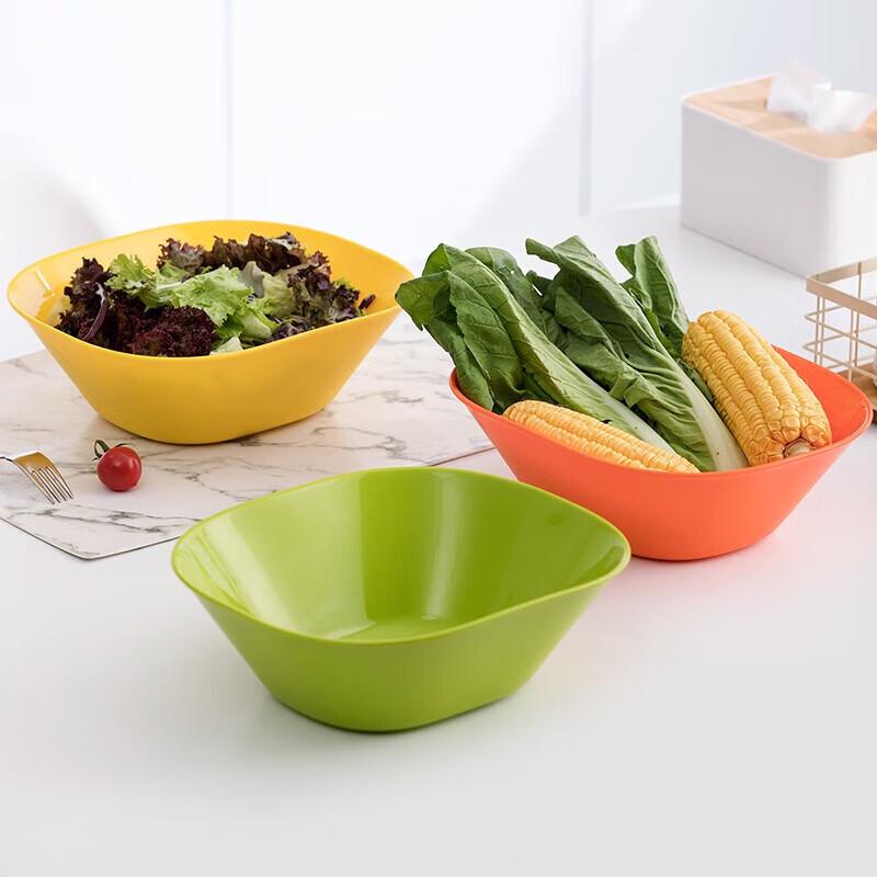 Camellia Plastic Square Fruit Salad Bowl