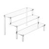 Acrylic Multi-layer Trapezoidal Display Stand for Figures & Jewelry