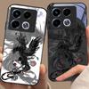 Funda de Cristal Templado Negra de Dibujos Animados Dapeng Para Infinix Note 40 4G 30i 12 G96 Smart 8 Hot 9 Play 10 11S 12 20i 50 Pro Plus 5G